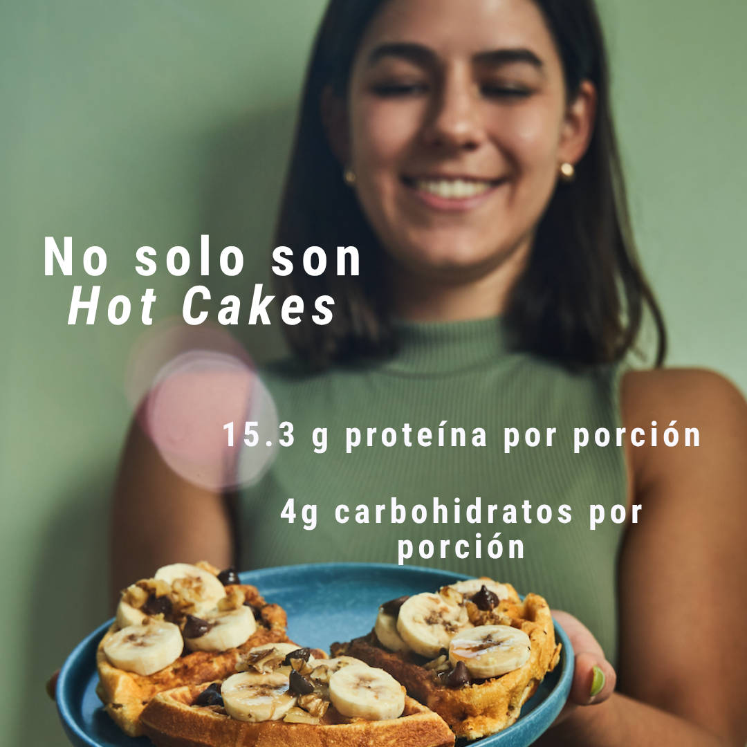 Hot Cakes KETO Friendly 15.3 g proteína por porción | Sabor chispas chocolate | 10 porciones por envase | Ingrediente naturales | Endulzado con Stevia
