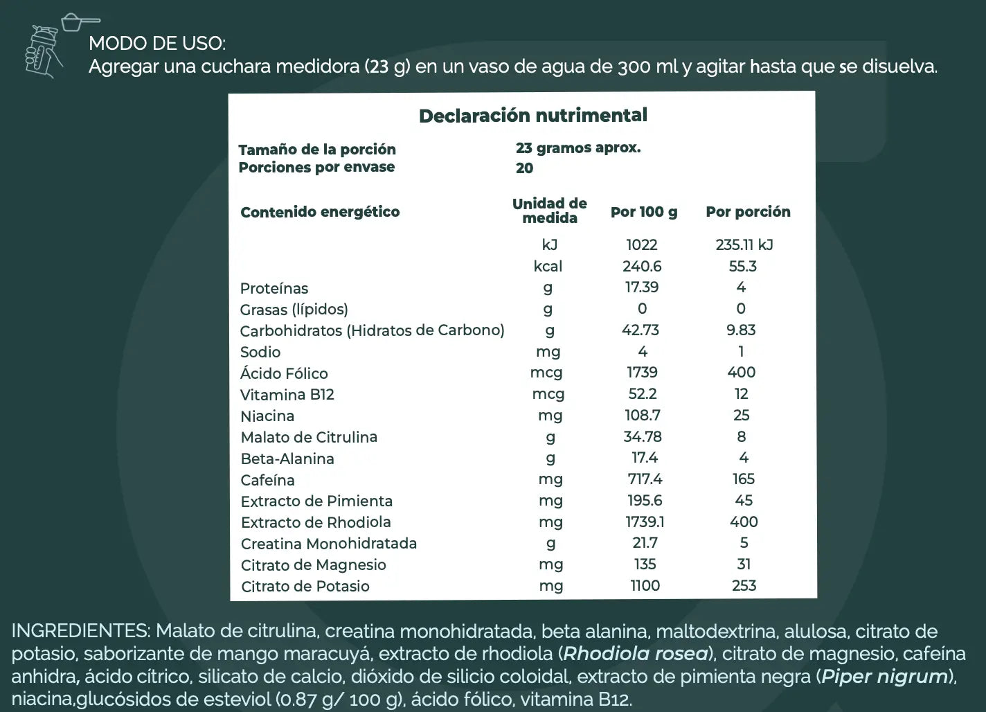 Fuerza y recuperación: Pre entreno con electrolitos y creatina para más energía y poder recuperarte - Good Express mx