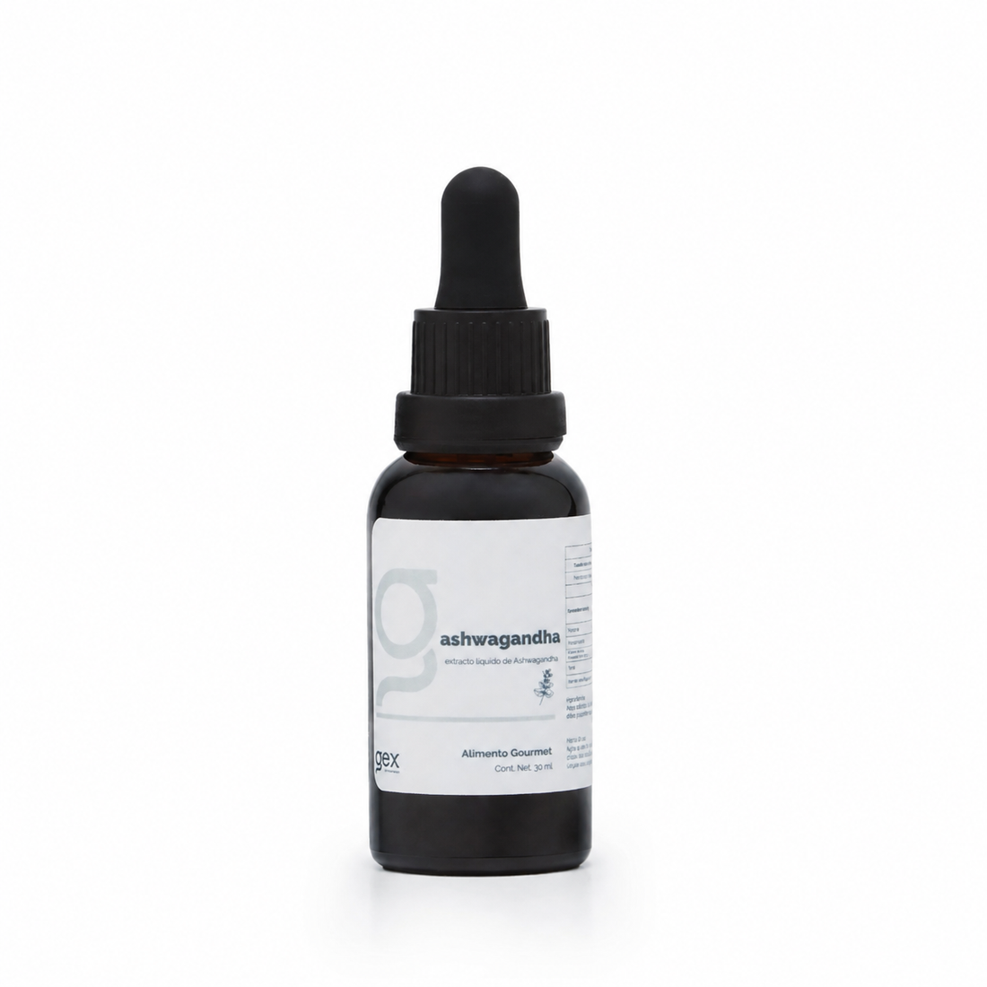 Extracto puro de Ashwagandha 30 ml 30 porciones 25mg witanólidos por porción | Alta biodisponibilidad | Good Express