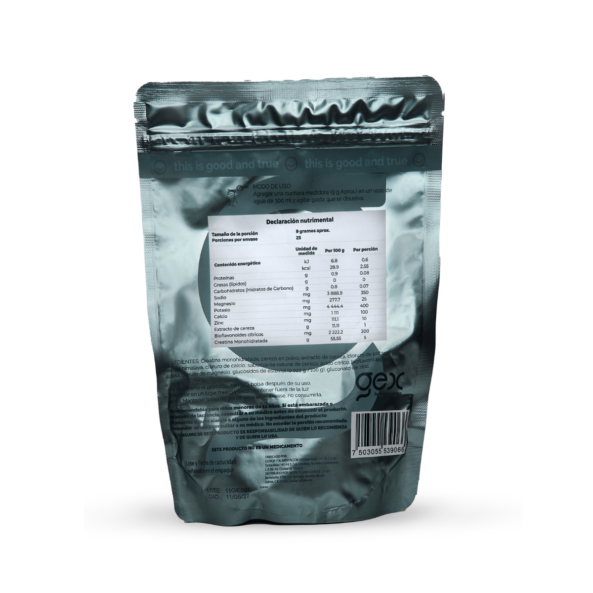 Crealit | Monohidrato de Creatina + electrolitos + bioflavonoides 25 porciones | sabor cereza - Good Express mx