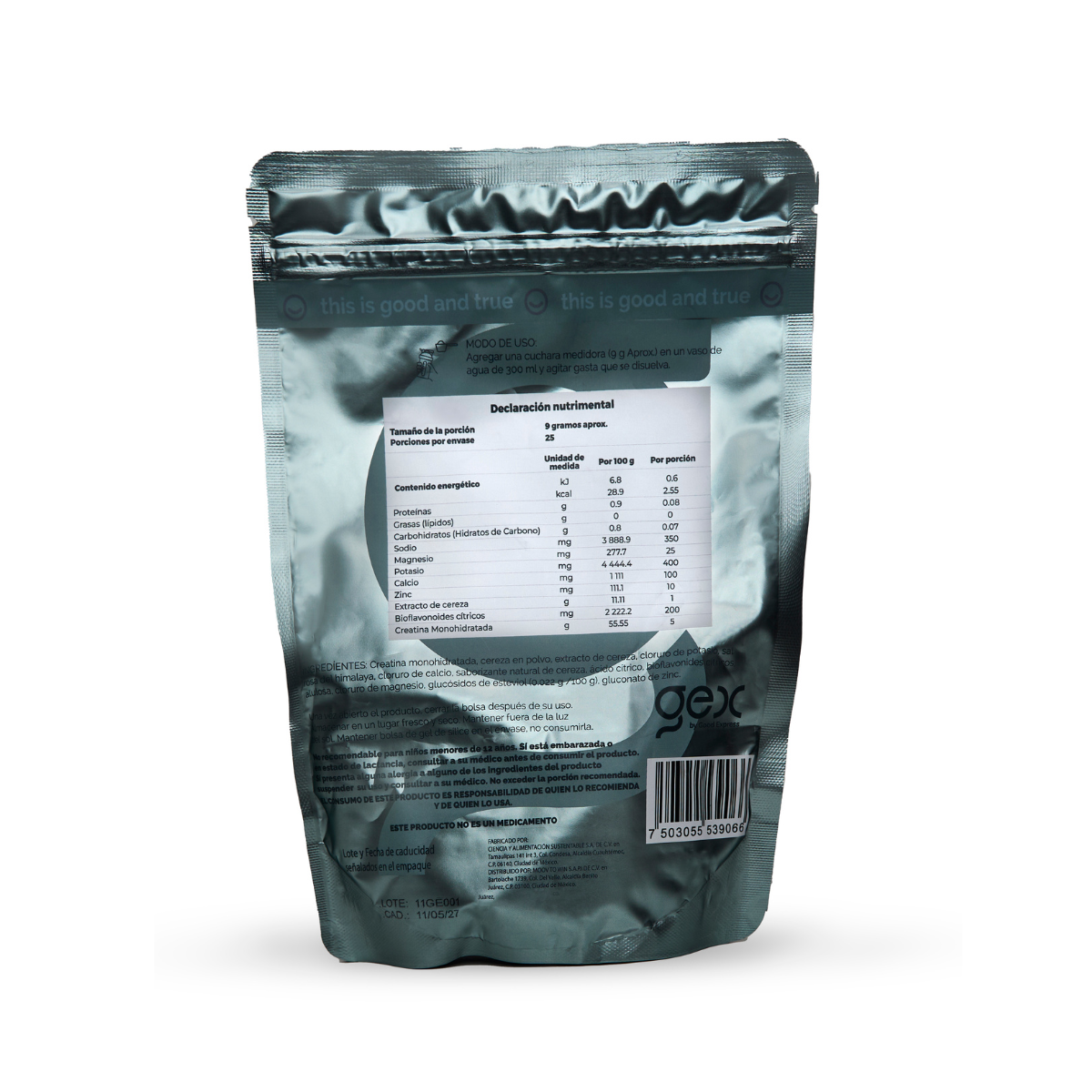 Crealit | Monohidrato de Creatina + electrolitos + bioflavonoides 25 porciones | sabor cereza