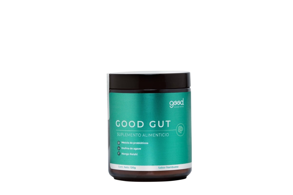Good Gut | 30 porciones | Prebióticos, probióticos y hongo Reishi - Good Express mxSuplemento Alimenticio