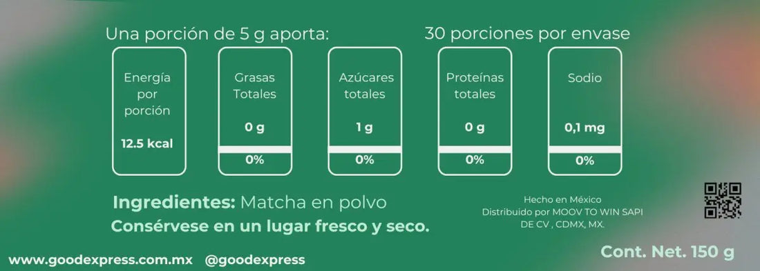 Matcha en polvo Superfood 150g - Good Express mx