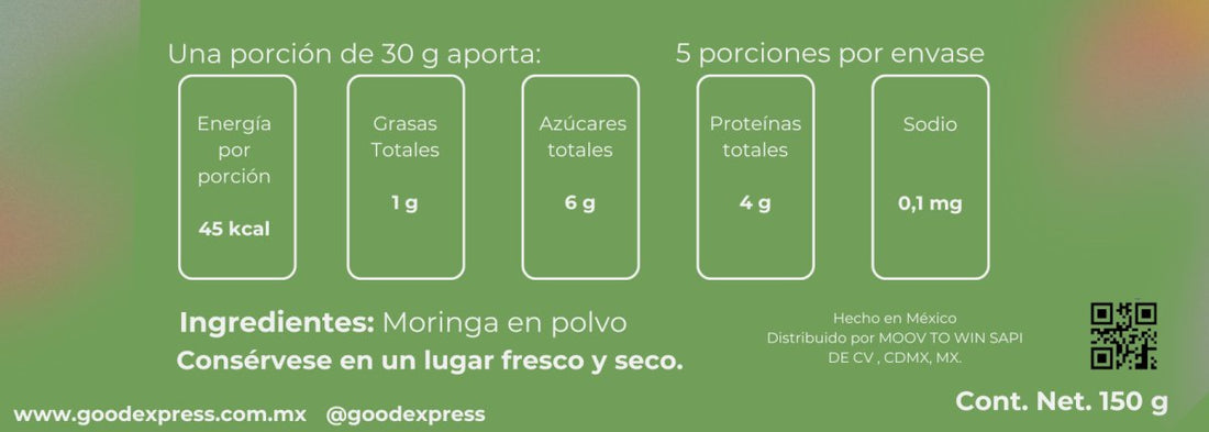 Moringa 150 g - Good Express mx