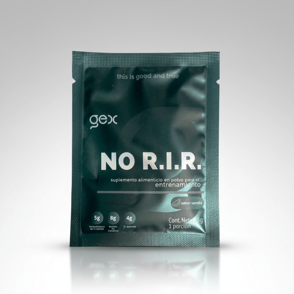 NO R.I.R. Sachet Pre workout Sandía| Monohidrato de Creatina, Beta-Alanina, Malato de Citrulina, Rhodiola 23g - Good Express
