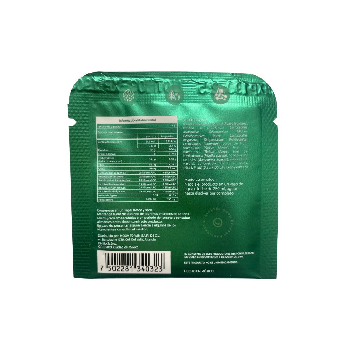 Sachet Good Gut - Prebióticos, probióticos y hongo Reishi 4 g - Good Express mx