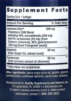 Advanced Curcumin Elite™ Turmeric Extract, Ginger & Turmerones - Good Express mx