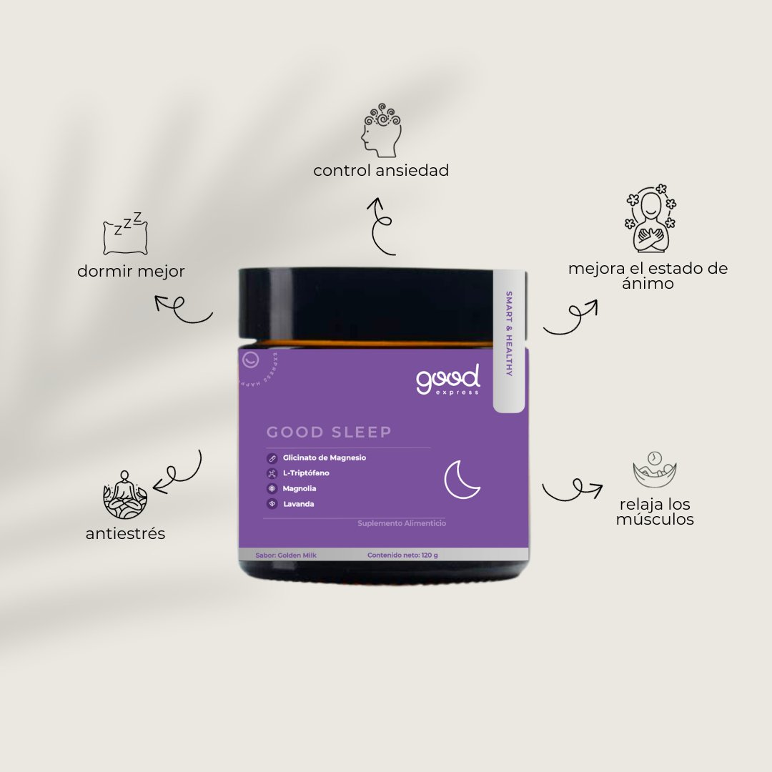 Gud SLP | Duerme Mejor| 30 porciones| Glicinato de Magnesio, Triptófano, Magnolia y Lavanda - Good Express mx