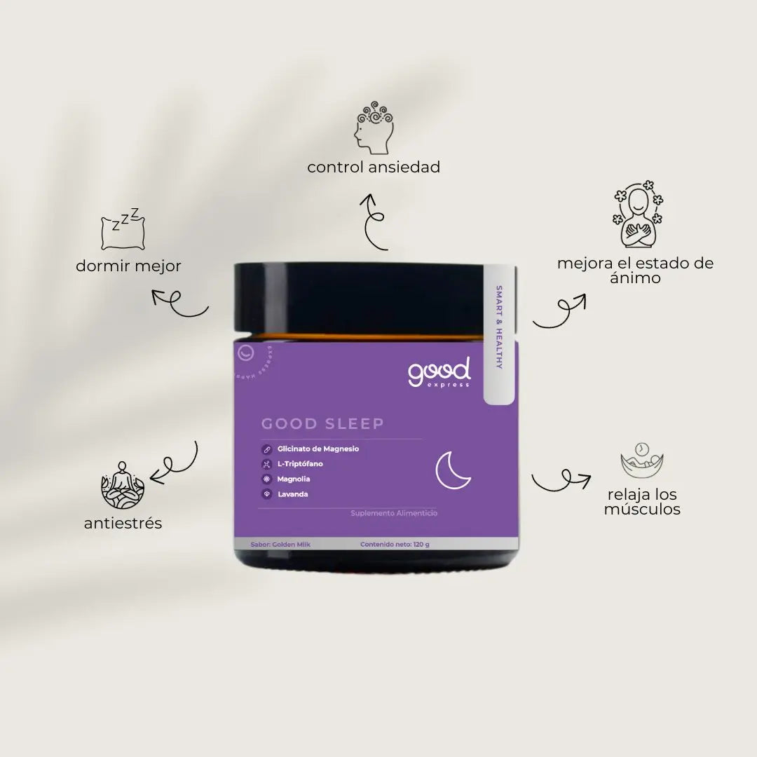 Gud SLP | Duerme Mejor| 30 porciones| Glicinato de Magnesio, Triptófano, Magnolia y Lavanda - Good Express mx
