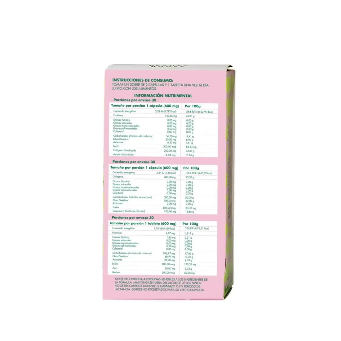 Colágeno hidrolizado, Ácido hialurónico, Biotina y Vitamina E - Pill Mix PINK - Good Express mx