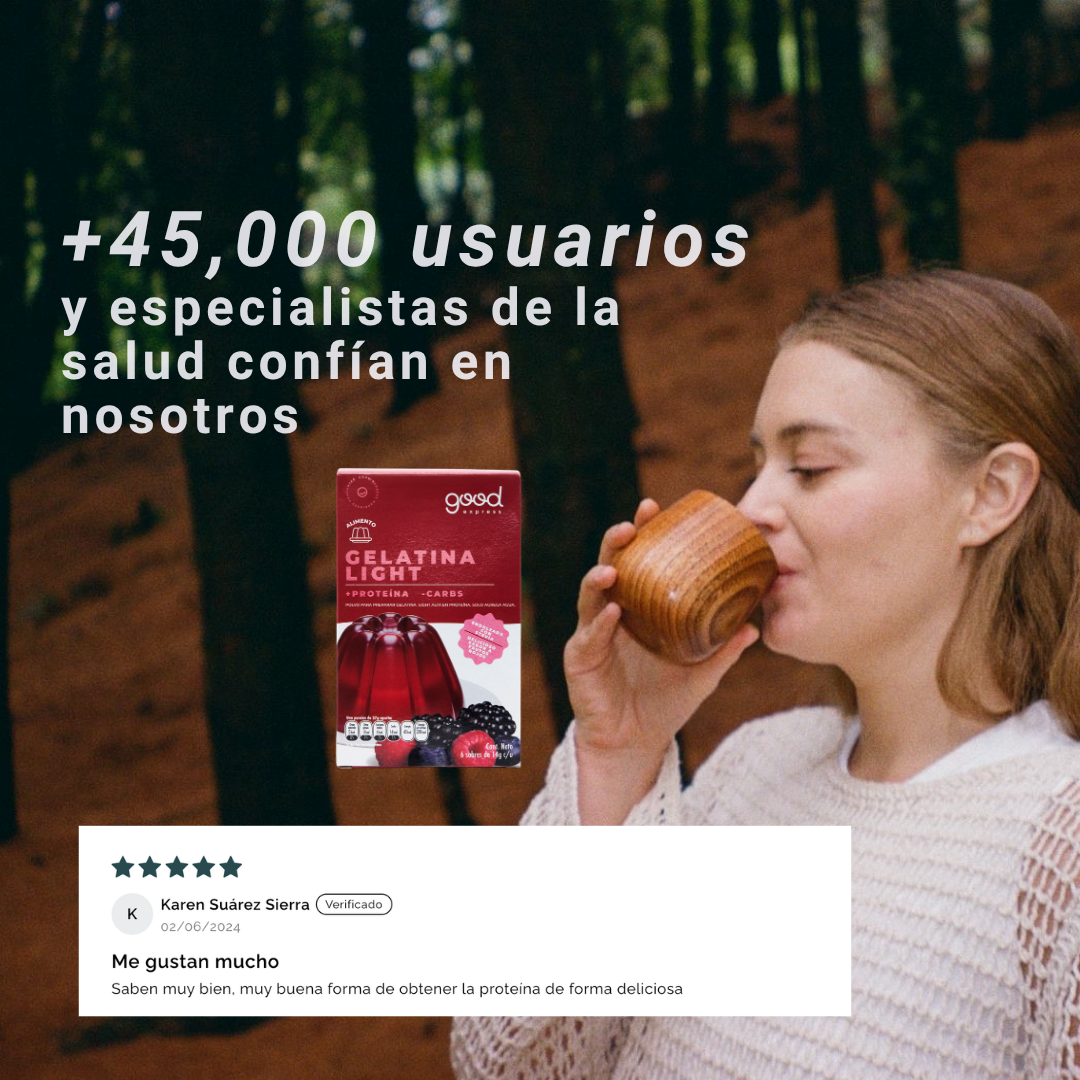 Gelatina  9g proteína baja en carbohitrados 6 porciones