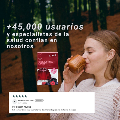 Gelatina  9g proteína baja en carbohitrados 6 porciones