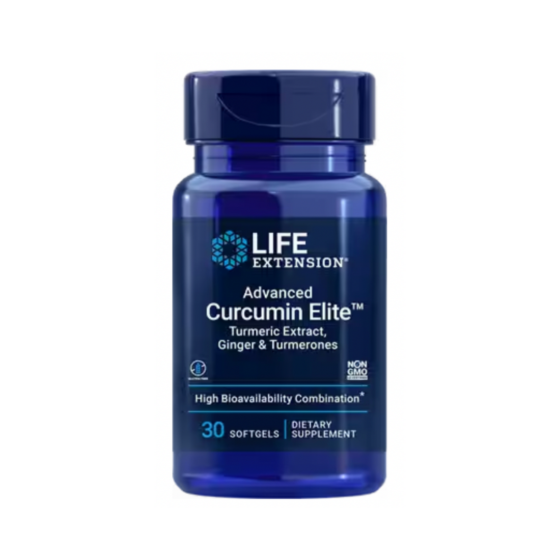 Advanced Curcumin Elite™ Turmeric Extract, Ginger &amp; Turmerones 30 Caps Life Extension