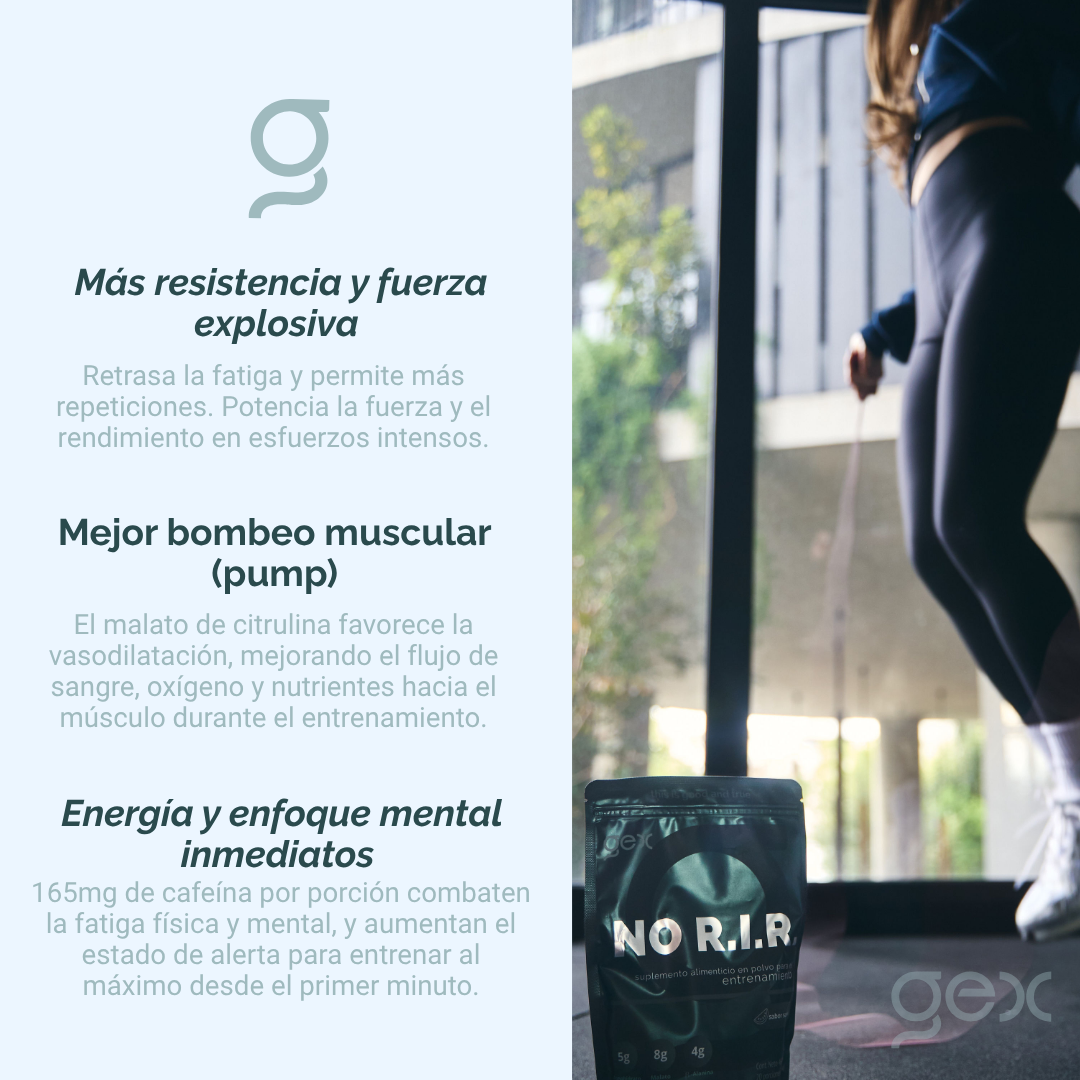 NO R.I.R. Sachet Pre workout Mango Maracuyá| Monohidrato de Creatina, Beta-Alanina, Malato de Citrulina, Rhodiola 23 g