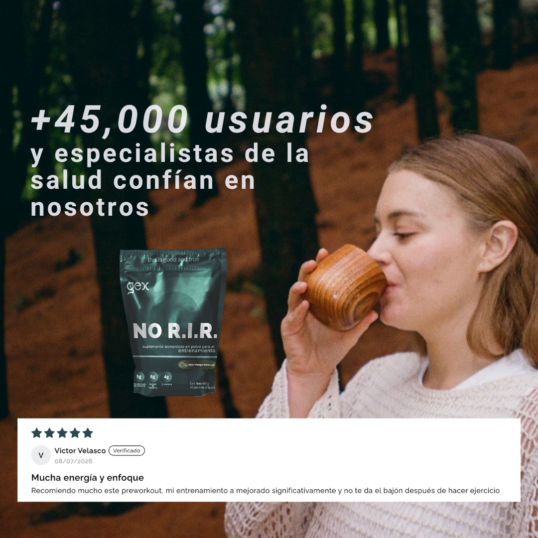 NO R.I.R. Sachet Pre workout Mango Maracuyá| Monohidrato de Creatina, Beta-Alanina, Malato de Citrulina, Rhodiola 23 g