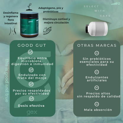 Good Gut- Prebióticos, probióticos y hongo Reishi