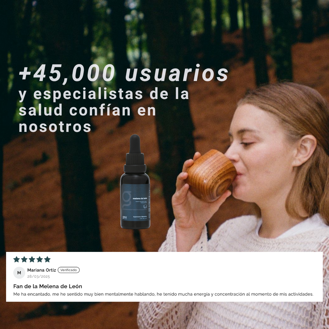 Extracto puro Melena de León 30 porciones | Alta biodisponibilidad | Apoyo Cognitivo | Suplemento Alimenticio  en líquido | Good Express