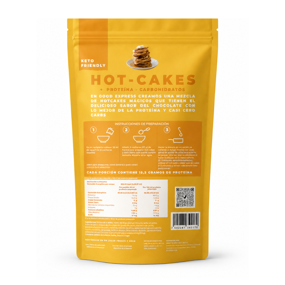 Hot Cakes Keto 15.3 g proteína