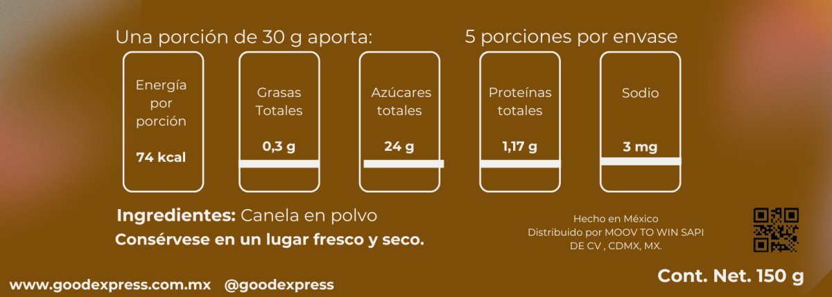 Canela en polvo 150g - Good Express mx