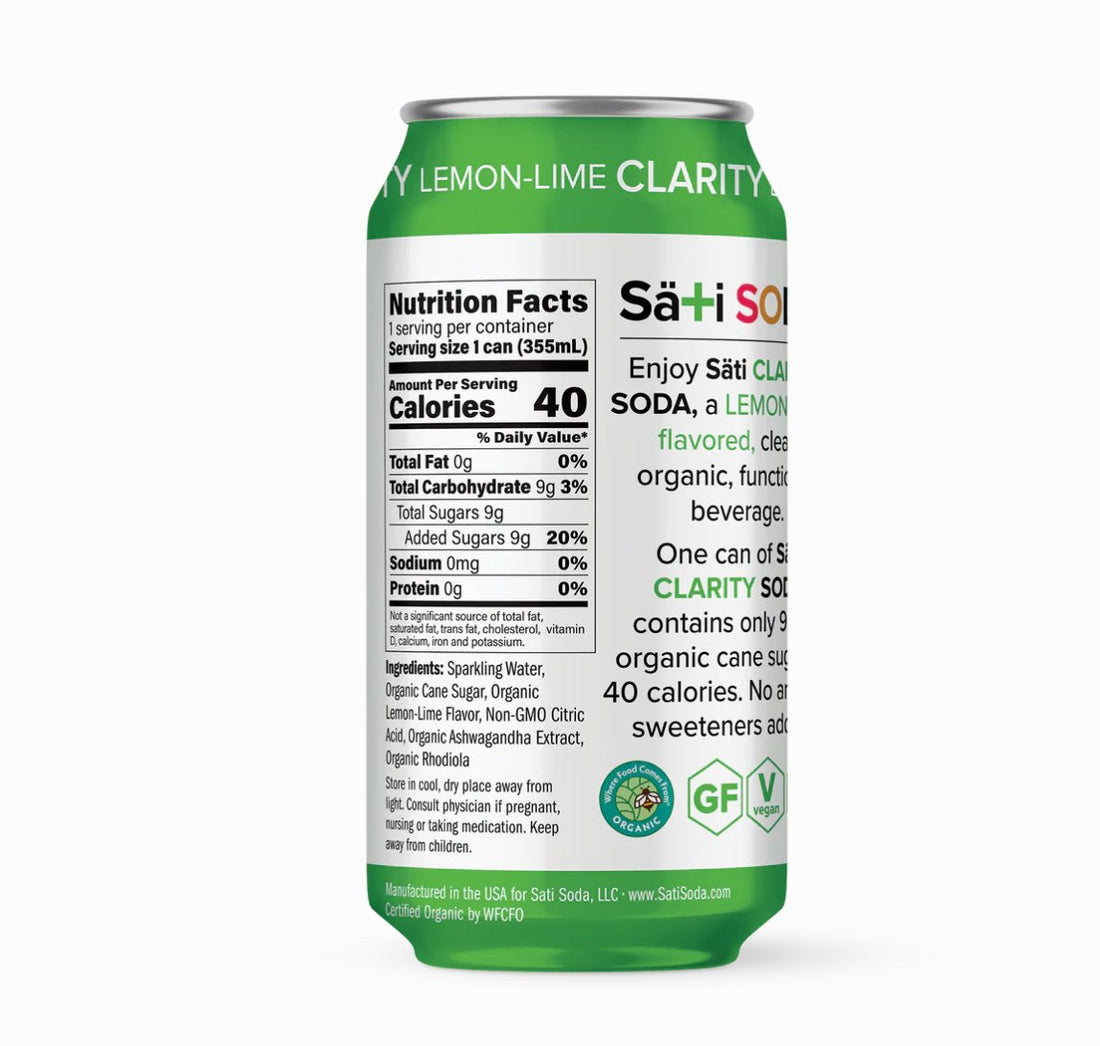 CLARITY LEMON - LIME SODA con Ashwagandha y Rodhiola (SIN CBD) - Good Express mx