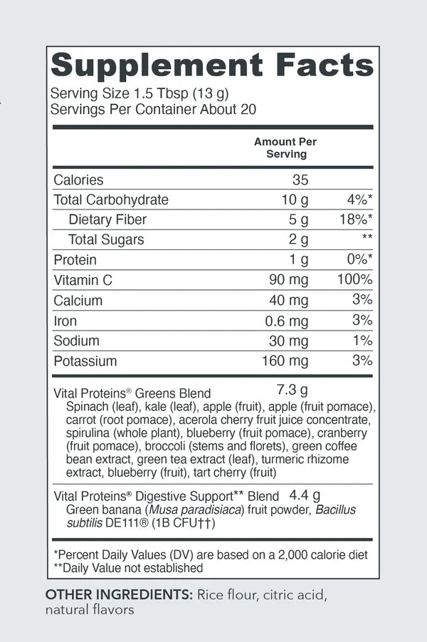 DAILY GREENS | VITAL PROTEINS - Good Express mx