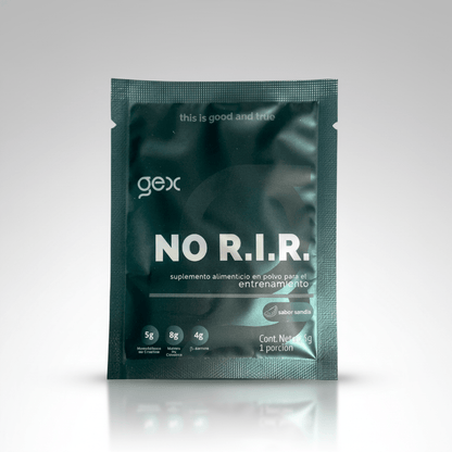 NO R.I.R. Sachet Pre workout Sandía| Monohidrato de Creatina, Beta-Alanina, Malato de Citrulina, Rhodiola 23g - Good Express