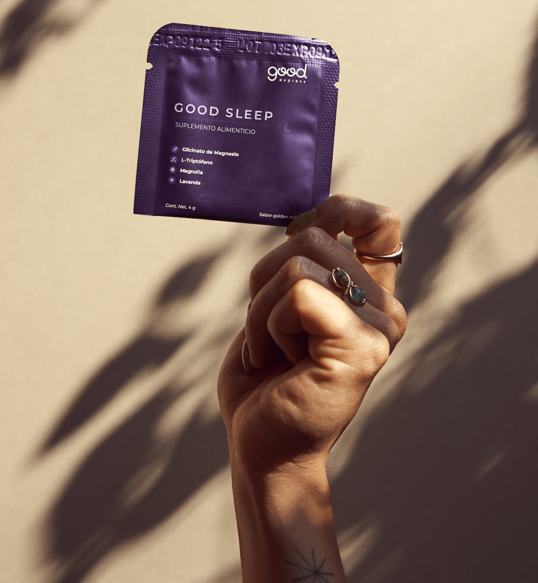 Sachet Good Sleep - Glicinato de Magnesio, Triptófano, Magnolia y Lavanda 4 g - Good Express mx