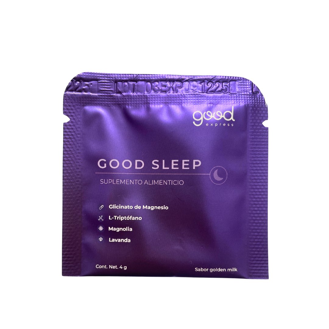 Sachet Good Sleep - Glicinato de Magnesio, Triptófano, Magnolia y Lavanda 4 g - Good Express mx