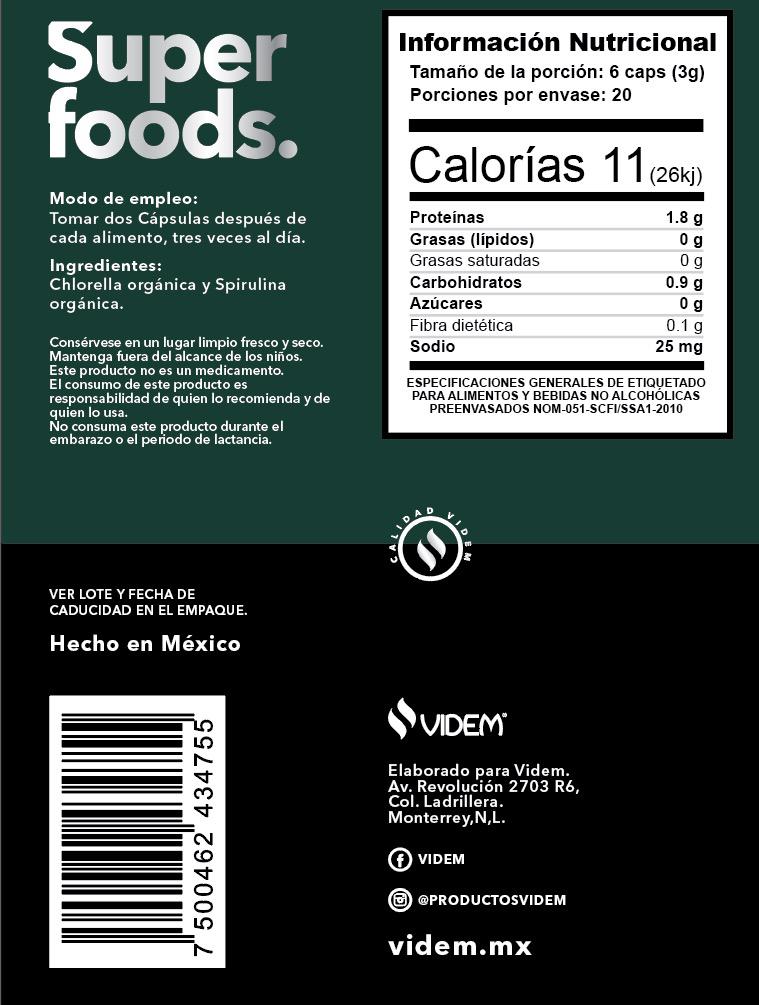 Capsulas de Chlorella con Espirulina - Good Express mx