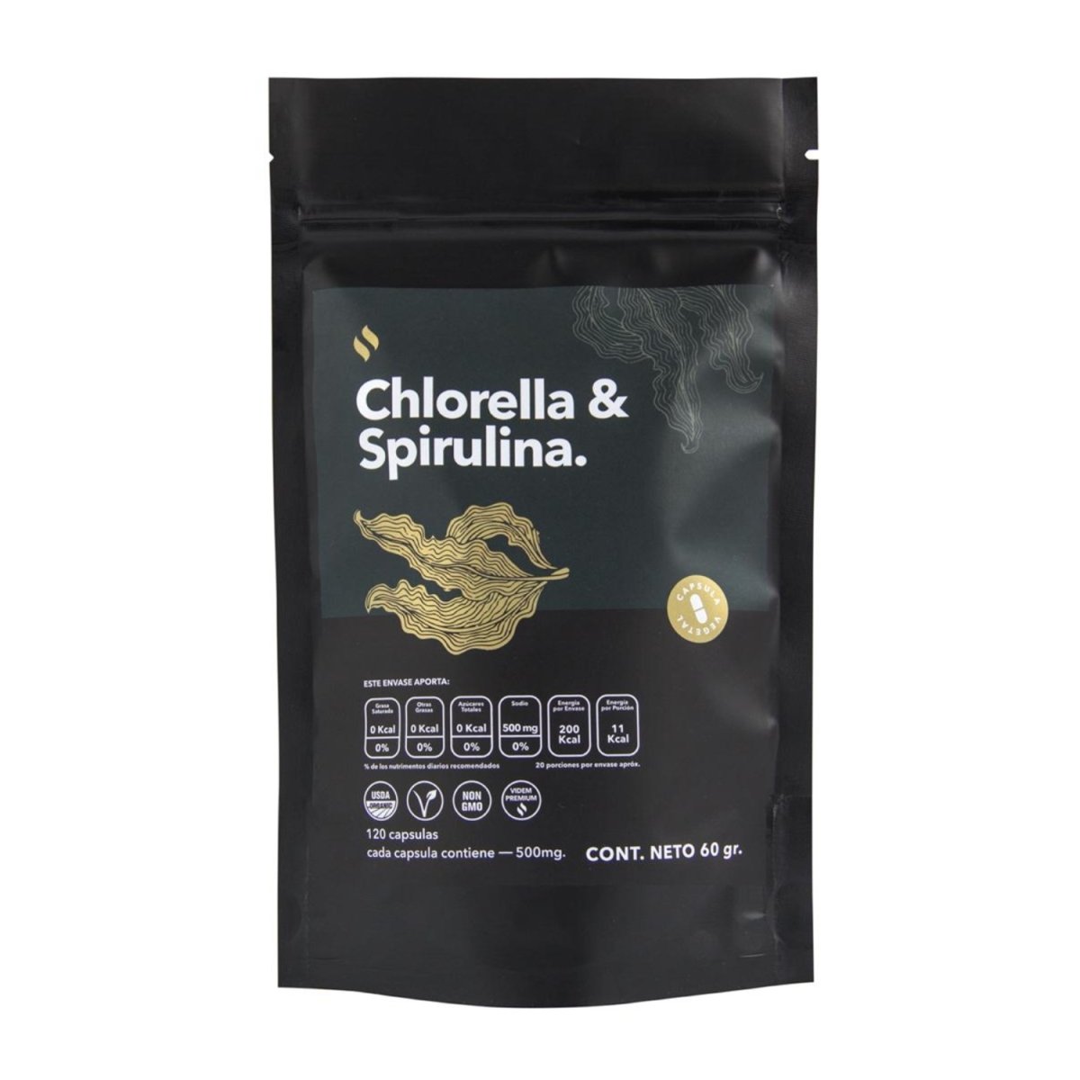 Capsulas de Chlorella con Espirulina - Good Express mx