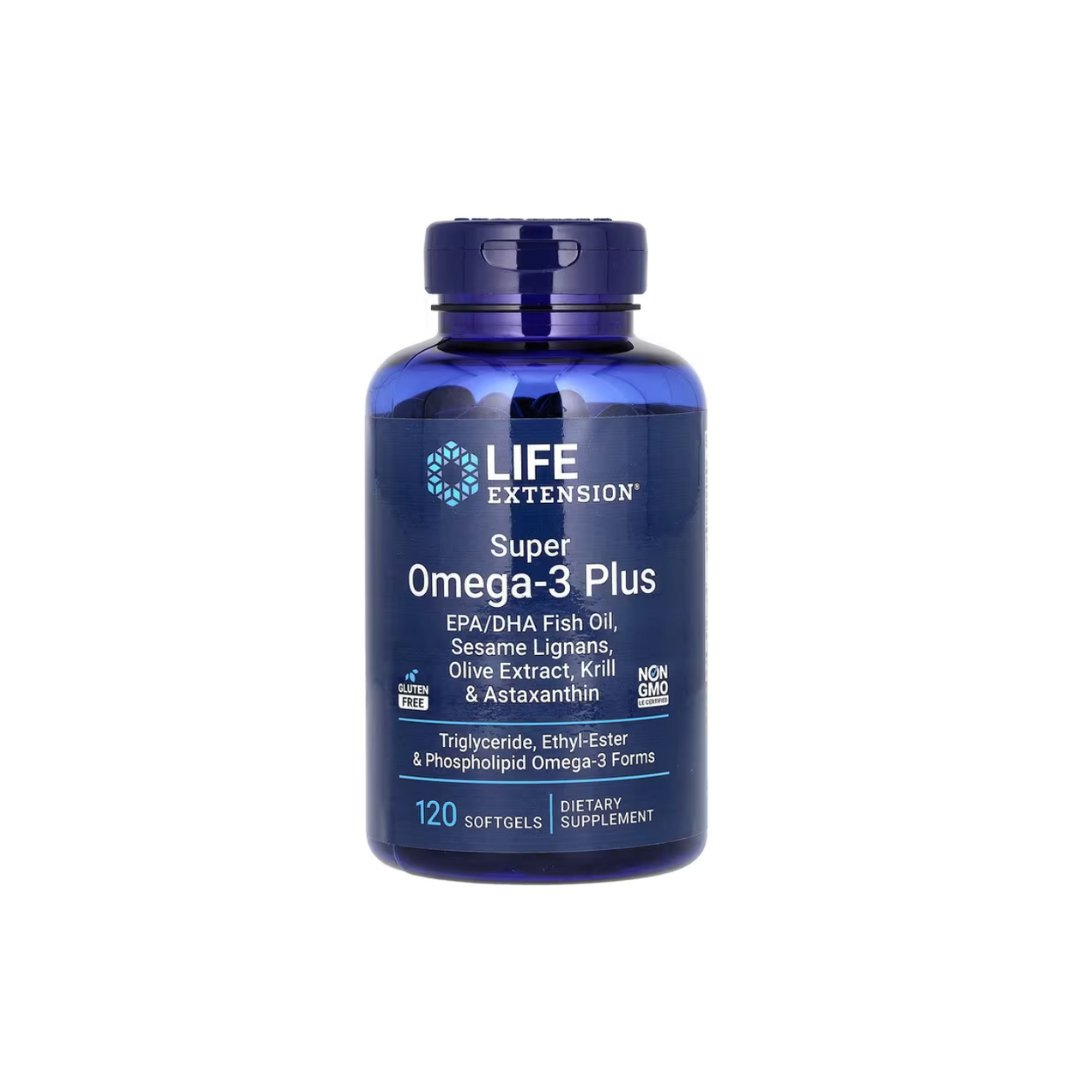 Super omega-3 plus EPA/DHA con Krill- 120 cápsulas blandas Life Extension - Good Express mx