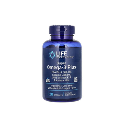 Super omega-3 plus EPA/DHA con Krill- 120 cápsulas blandas Life Extension - Good Express mx